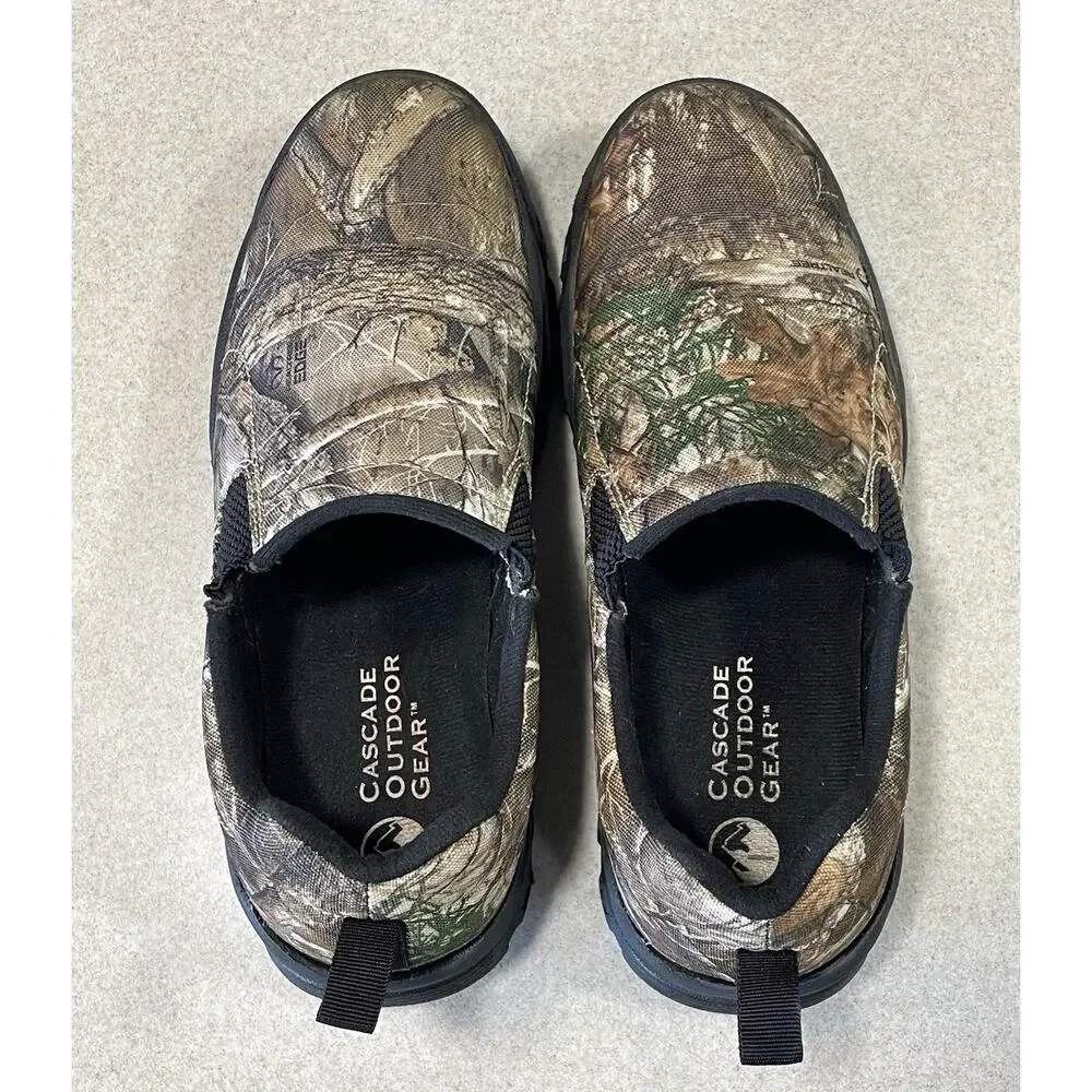 Cascade Outdoor Gear Slip On Shoes Men’s Size 9 Camo Real Tree Rugged Outdoor